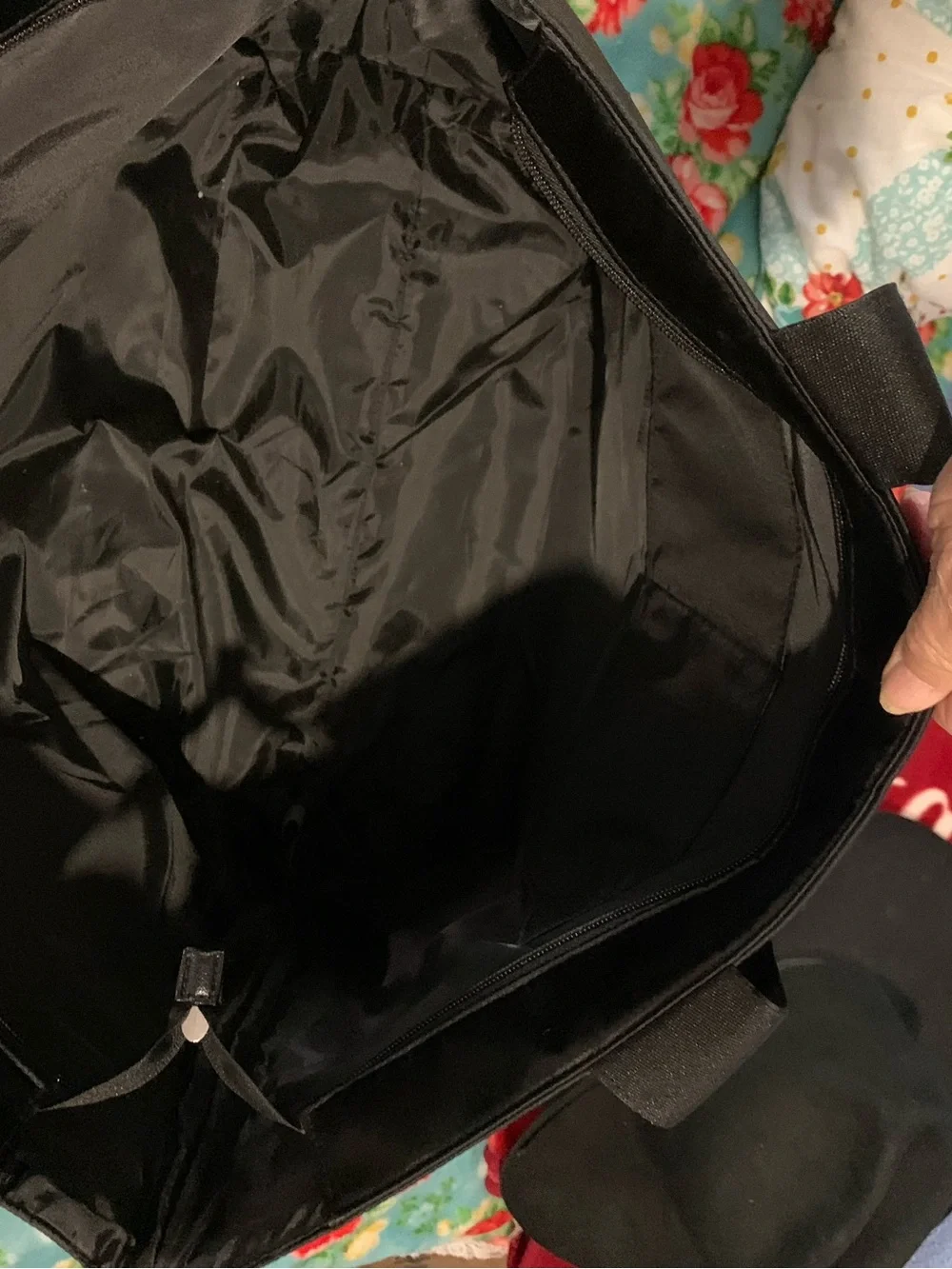 Victoria’s Secret Black Rhinestone Shine Tote Travel Bag NWT